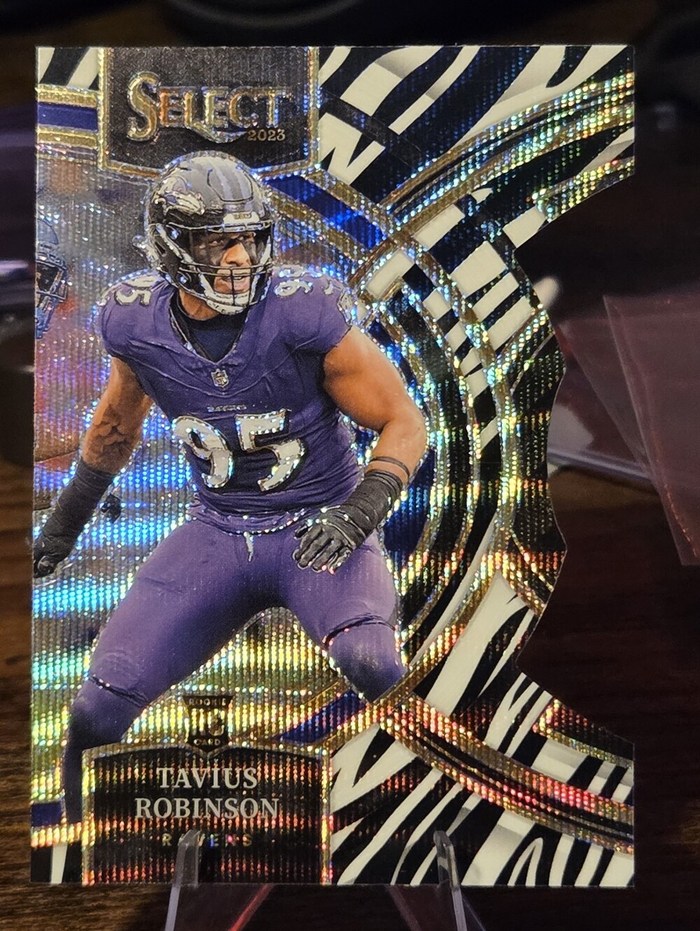 2023 Panini Select TAVIUS ROBINSON Rookie Zebra Prizm Die-Cut. Case Hit